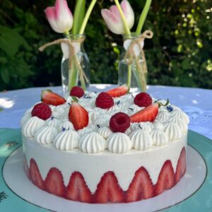 Fraisier 6 ou 8 parts (option sans gluten)