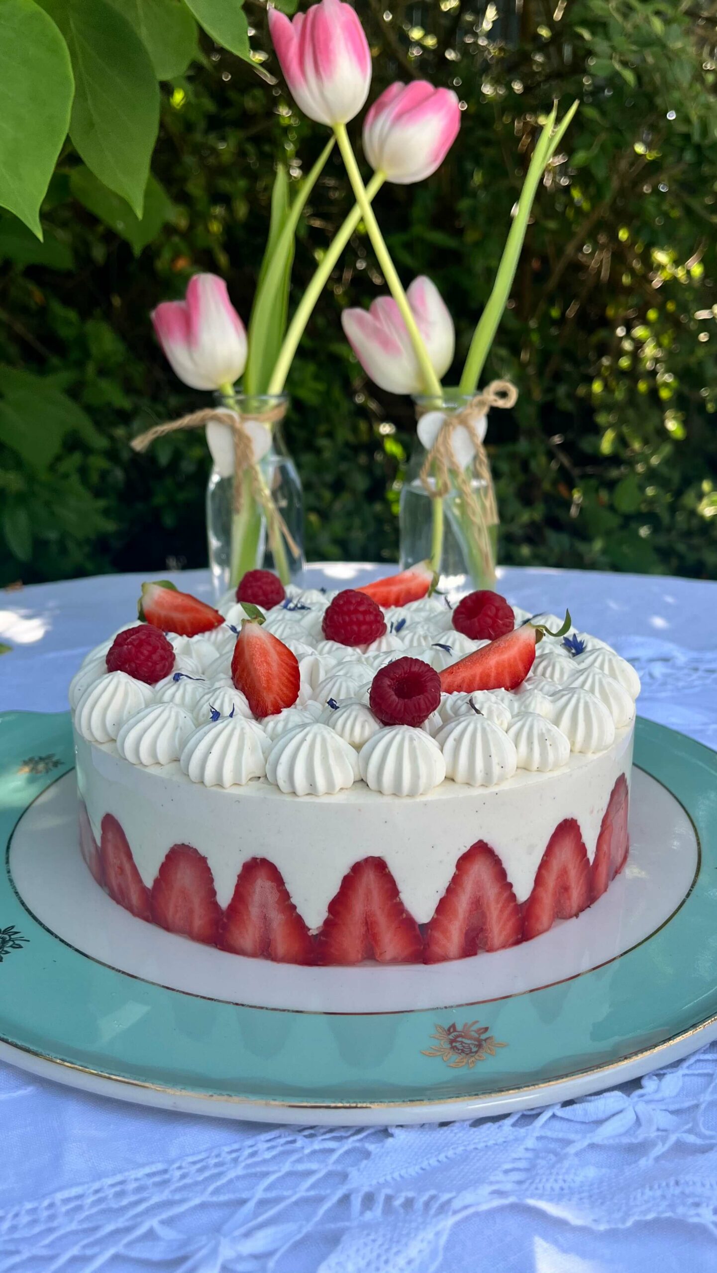 Fraisier 6 ou 8 parts (option sans gluten)