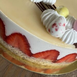 Fraisier 8 parts (option sans gluten)