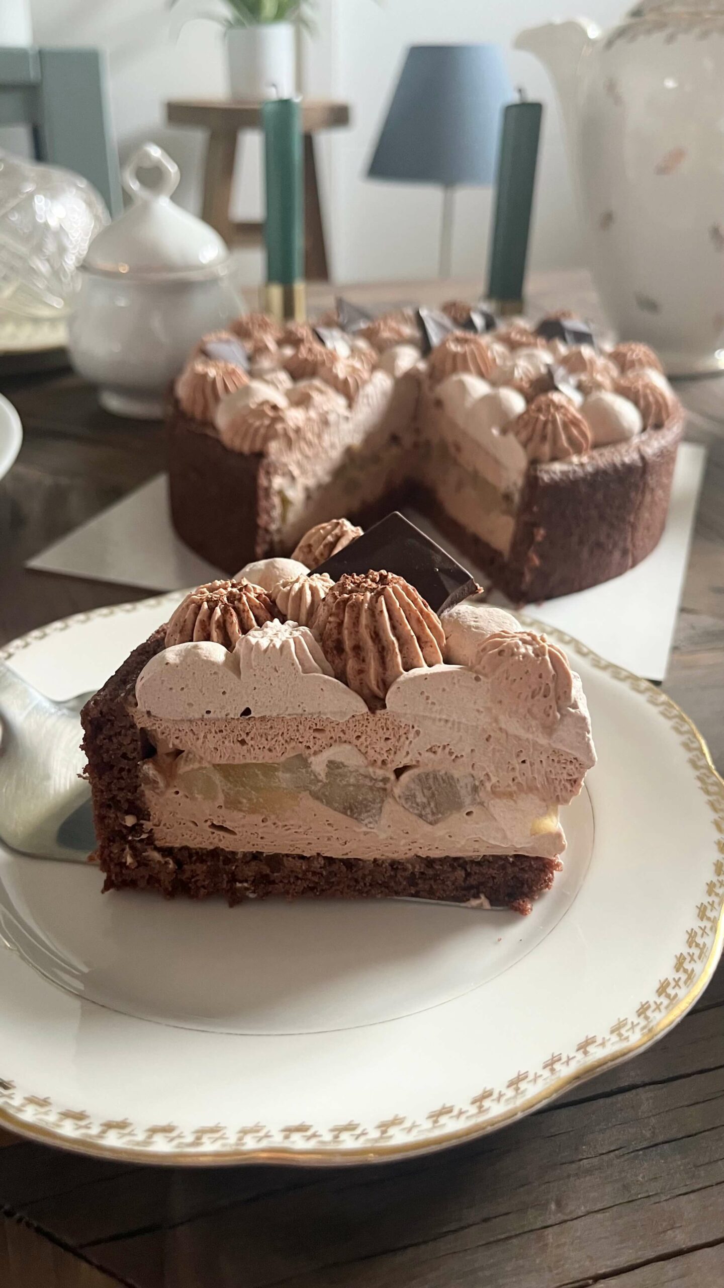 Poirier au chocolat 8 parts (option sans gluten) – Image 2