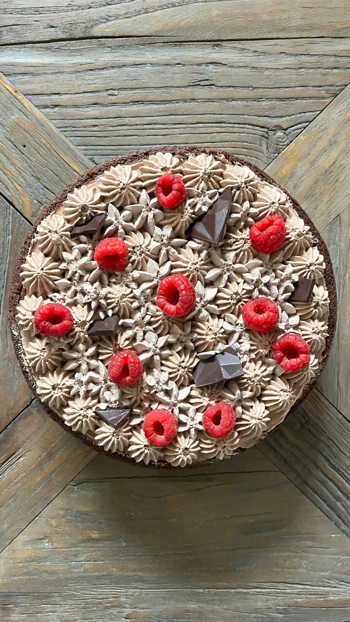 Chocolat & framboises 6 ou 8 parts (option sans gluten)